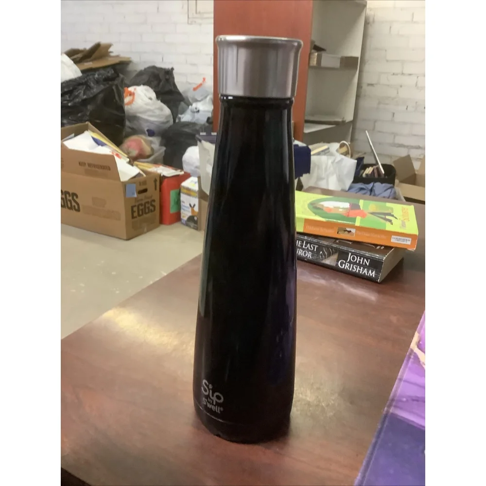 Victoria Secret PINK Water Bottle Black Sip Swell Vacuum Insulated Thermal